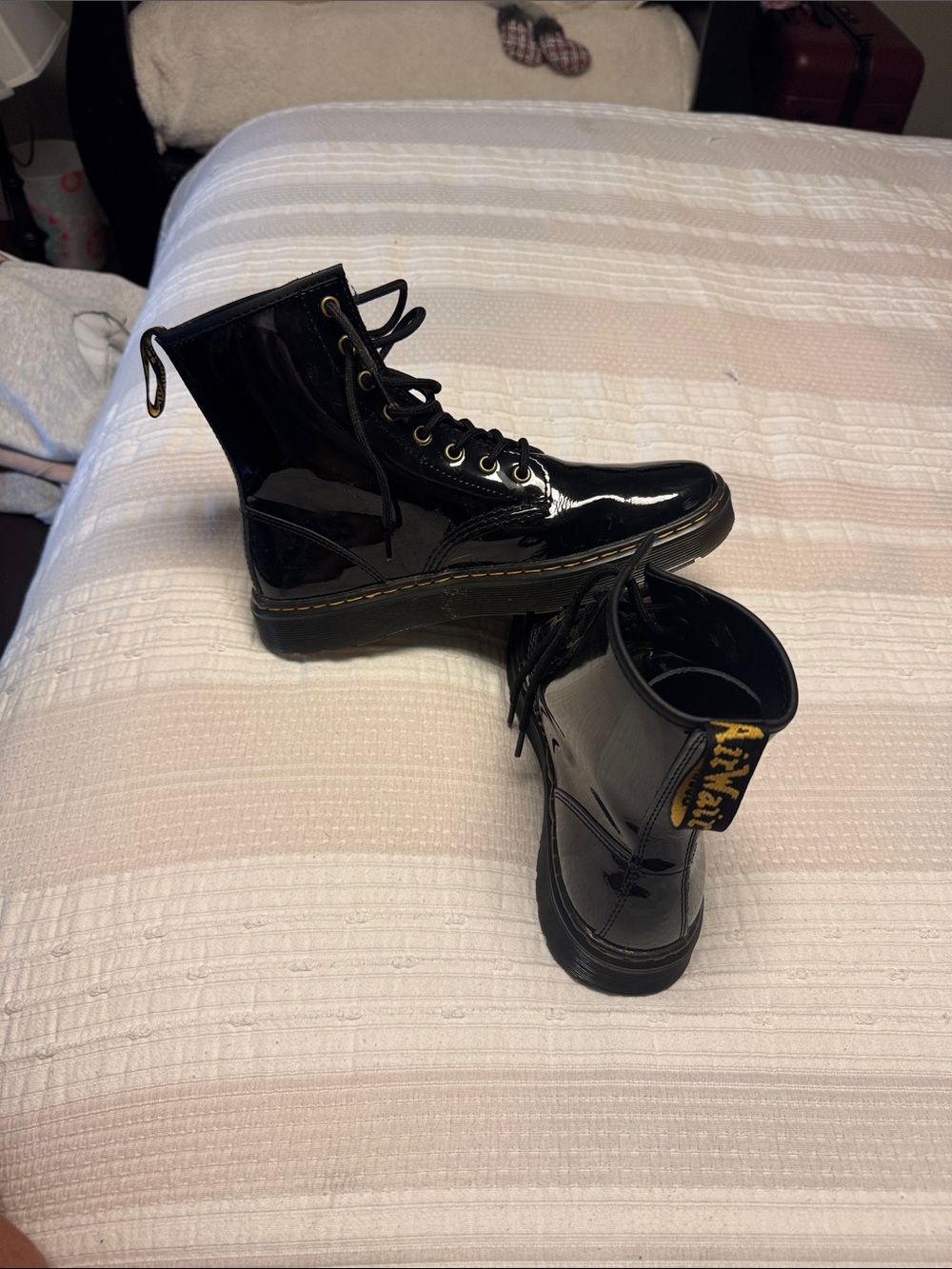Doc Martens  women size 9 Patent Lace-Up Combat Boots